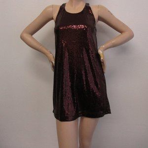 French Connection Denim Racerback Sequin Dress Size 2 NWOT